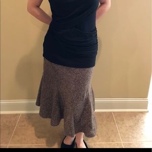 Brown speckled skirt